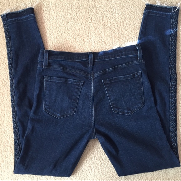 J Brand Super Skinny Mid-Rise Jean with braid - Picture 6 of 11